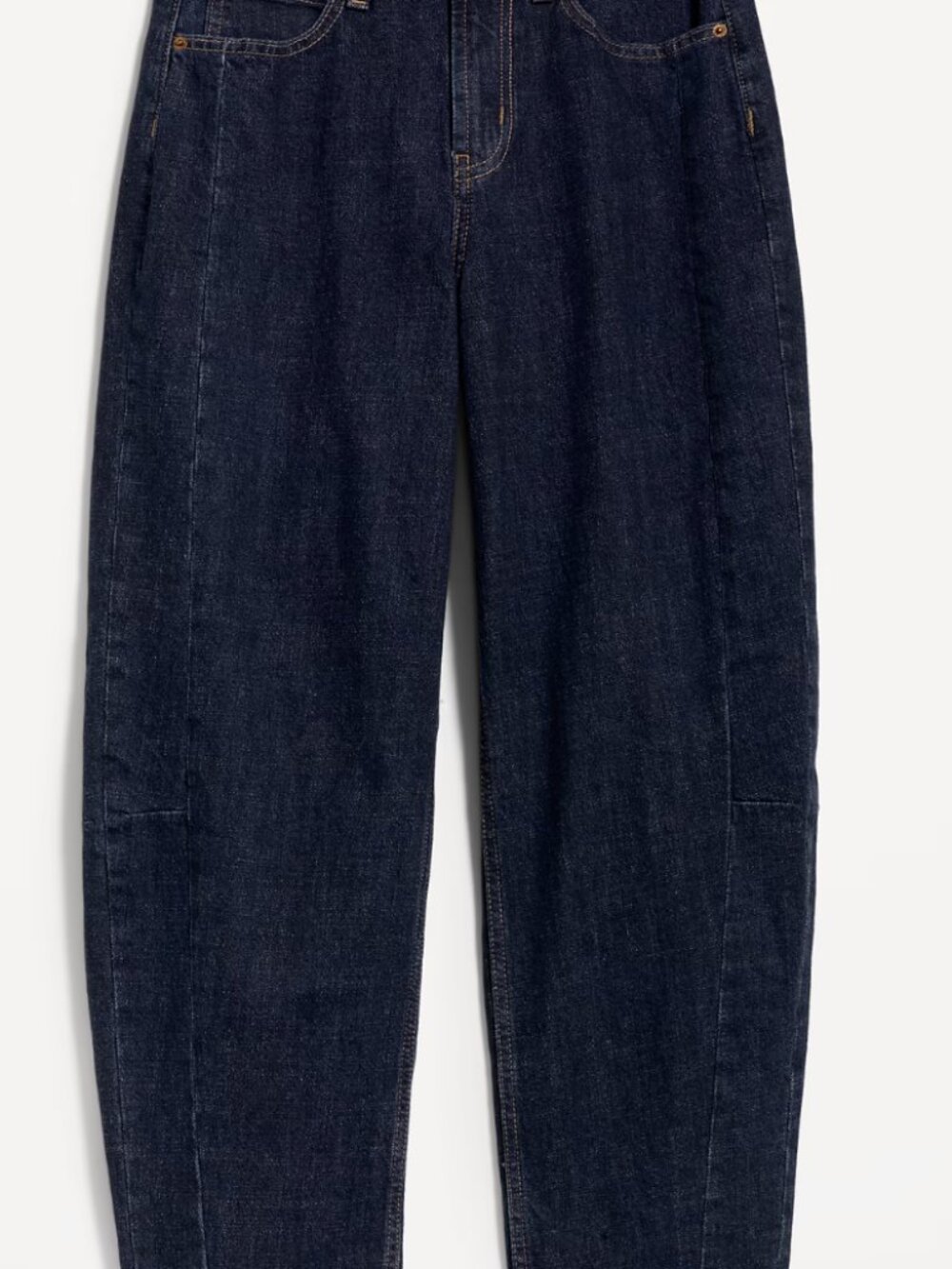 High-Waisted Barrel Ankle Jeans